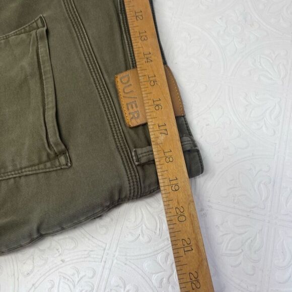 Du/er Gray Stretch Flat Front N2X Relaxed Fit Taper Stretch Chino Shorts Size 38 - Picture 9 of 10
